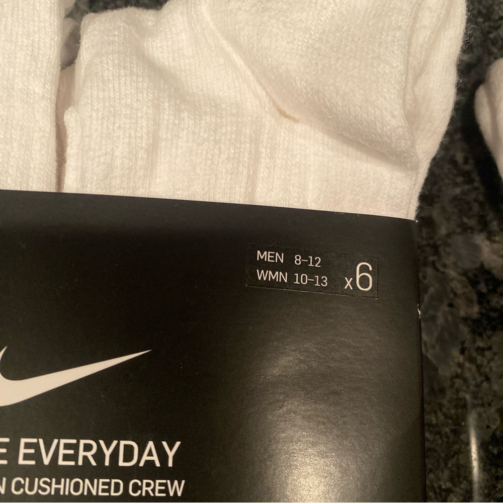 Lot of 2x Nike Everyday Cotton Cushioned Crew Dri-Fit Socks Sz L 12 Pairs NEW - Picture 5 of 5